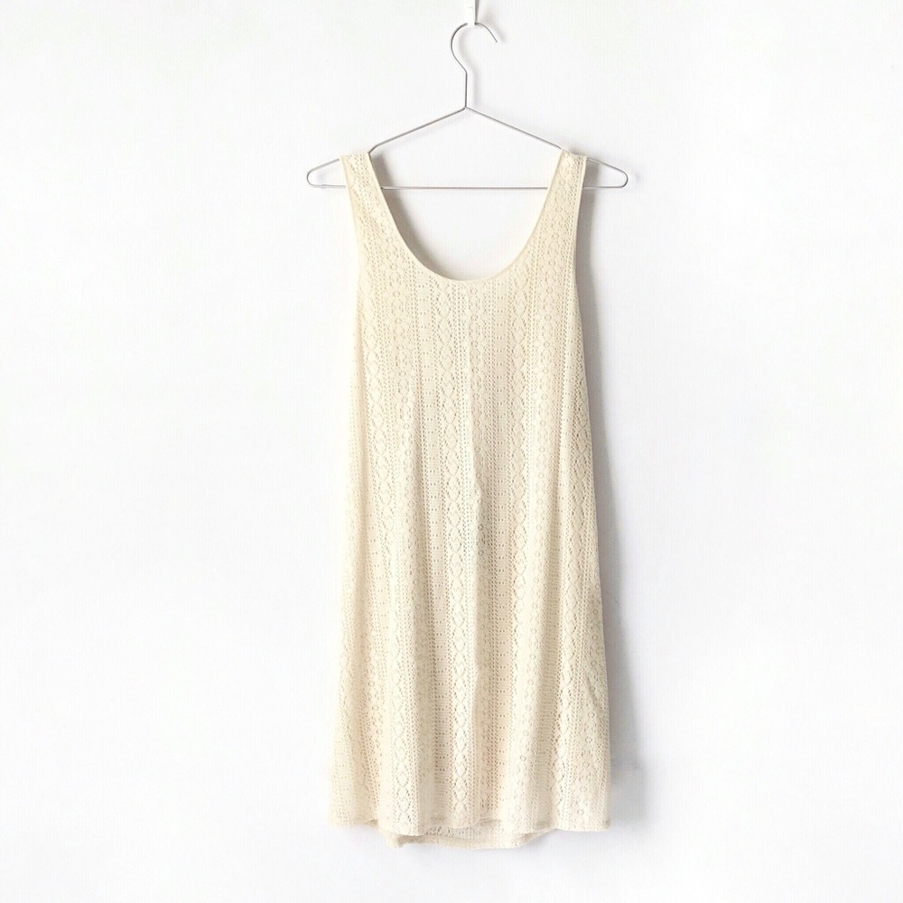 c&c california cream lace tie back mini dress
